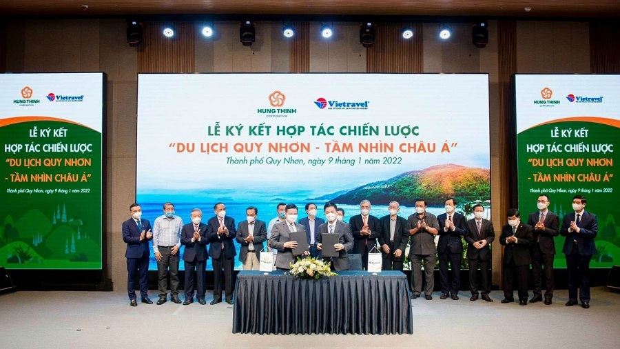 Hưng Thịnh Corp ký kết hợp tác chiến lược với BCG và Vietravel phát triển du lịch Quy Nhơn